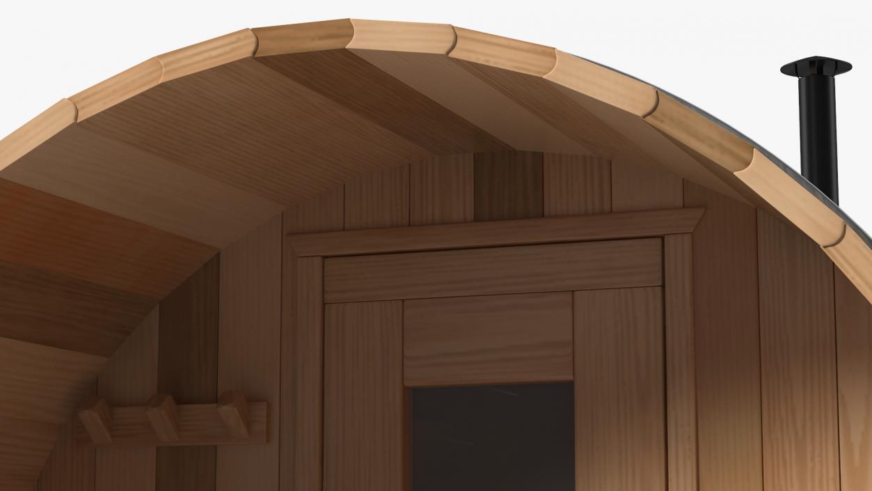 Red Cedar Barrel Sauna 3D