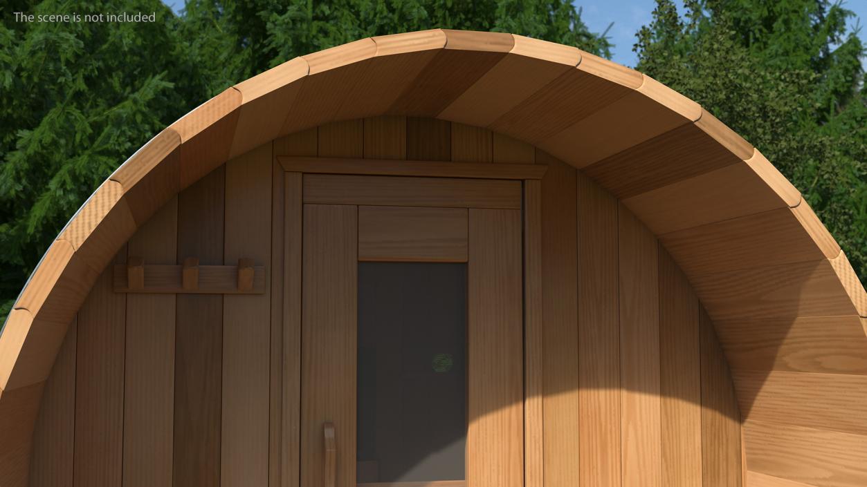 Red Cedar Barrel Sauna 3D