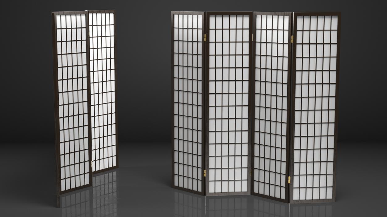 3D model Four Panel Folding Screen