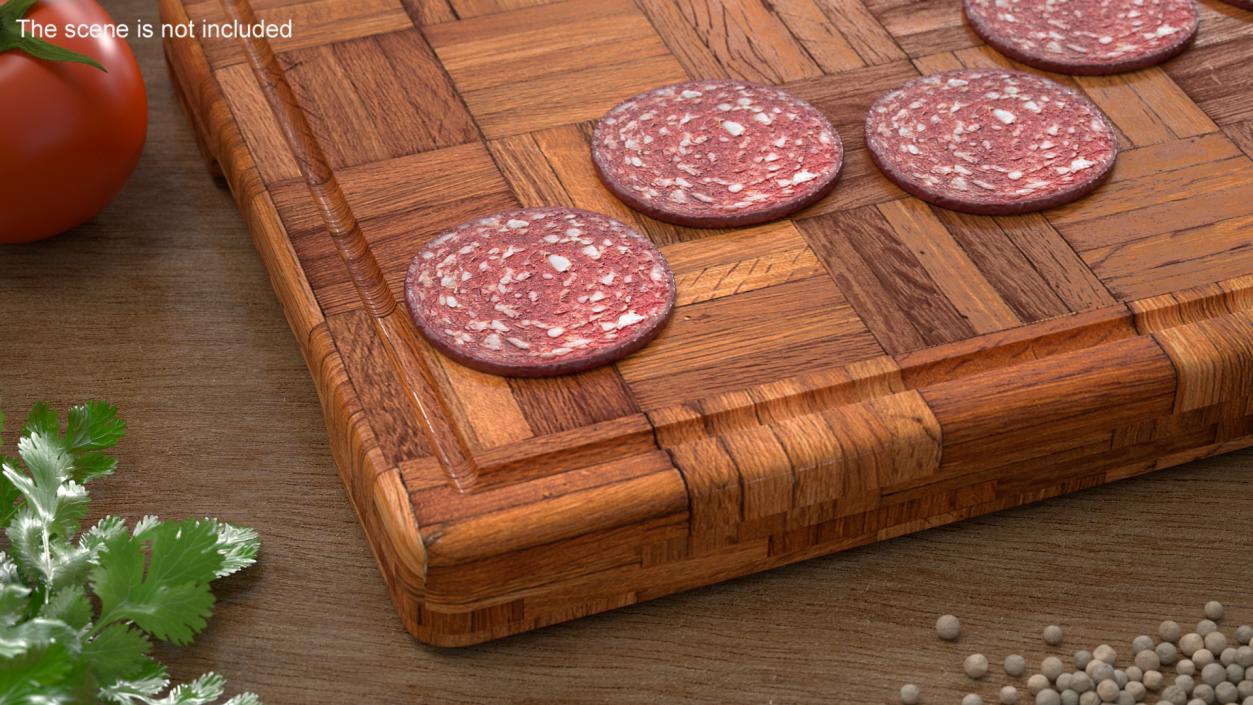 Slice Uncooked Smoked Sausage 3D model