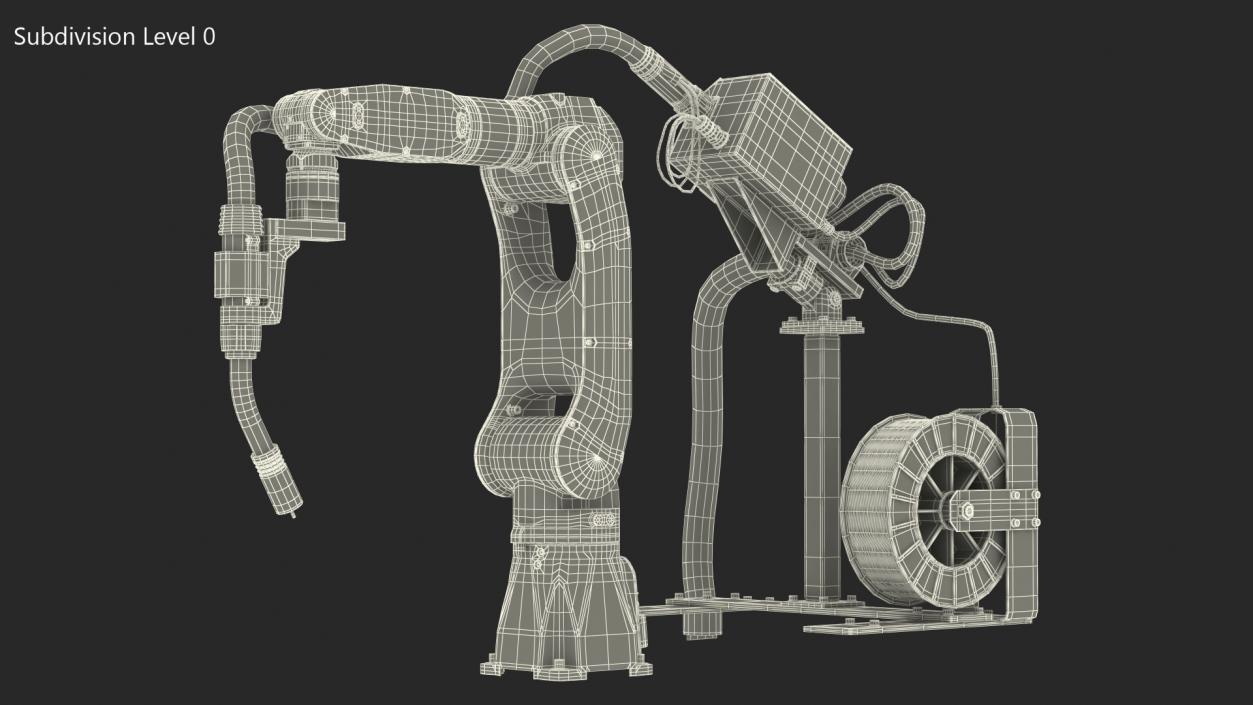 Industrial Robot with Arc Welding Kit 3D