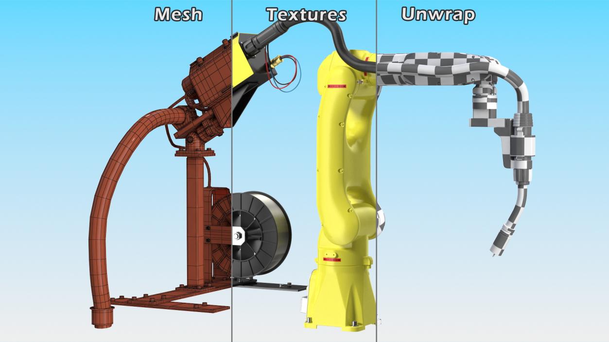 Industrial Robot with Arc Welding Kit 3D