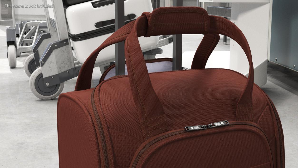 Brown Softshell Luggage Bag 3D