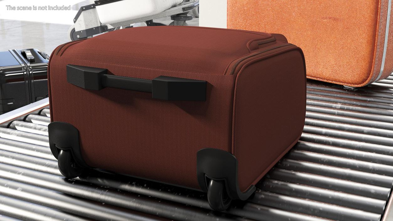 Brown Softshell Luggage Bag 3D