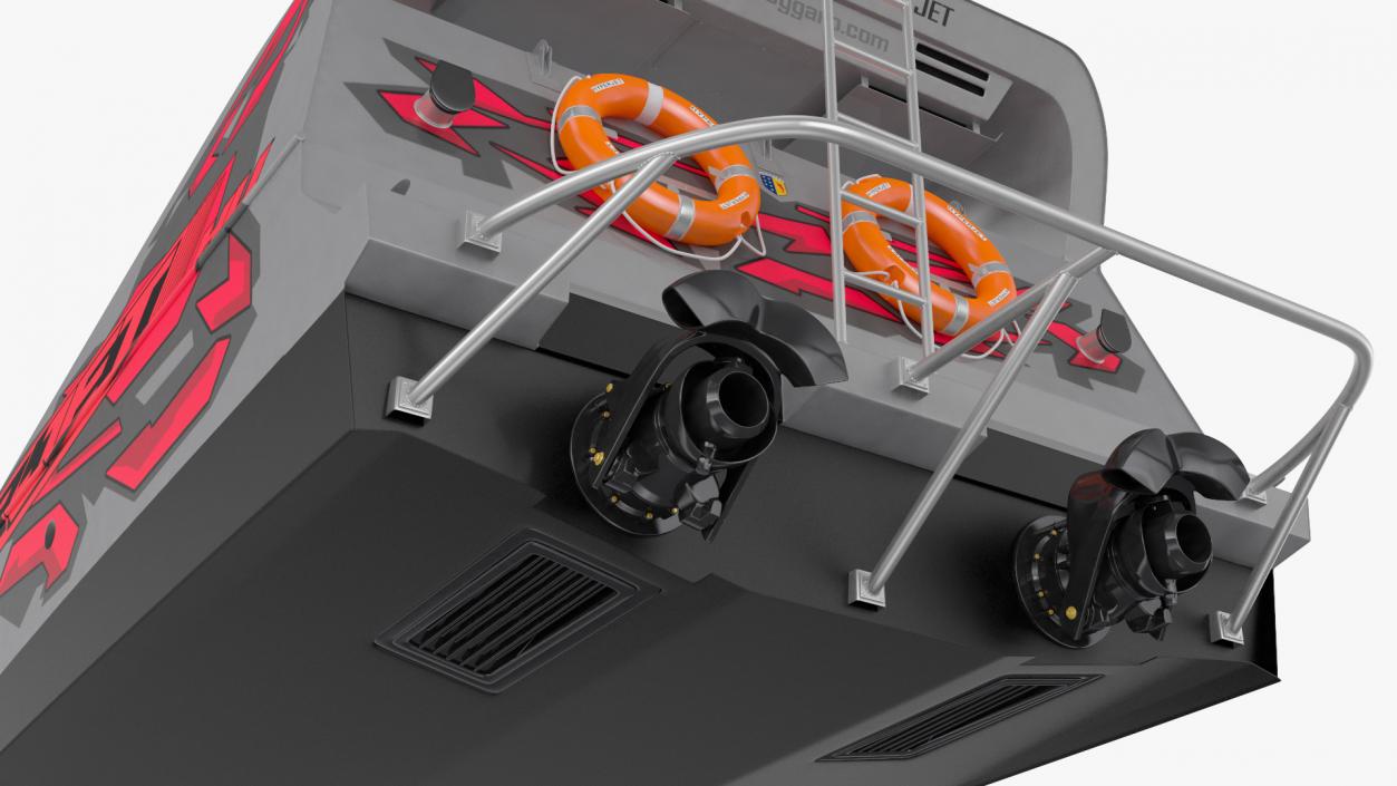 3D Moggaro 950 WJ Jet Boat Grey model