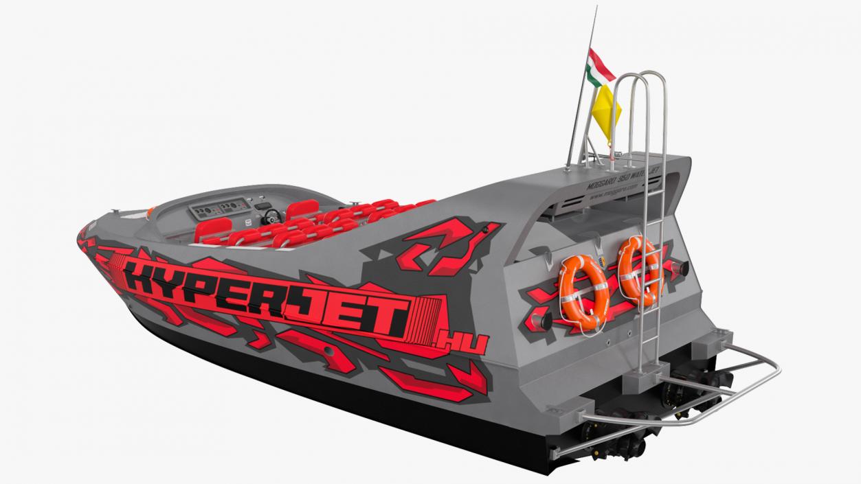 3D Moggaro 950 WJ Jet Boat Grey model