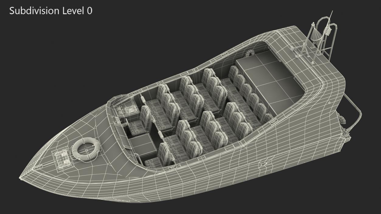 3D Moggaro 950 WJ Jet Boat Grey model