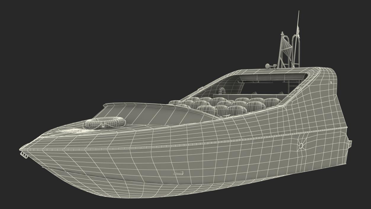 3D Moggaro 950 WJ Jet Boat Grey model