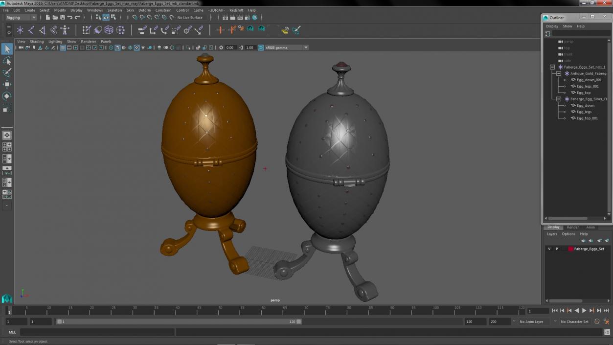 3D Faberge Eggs Set