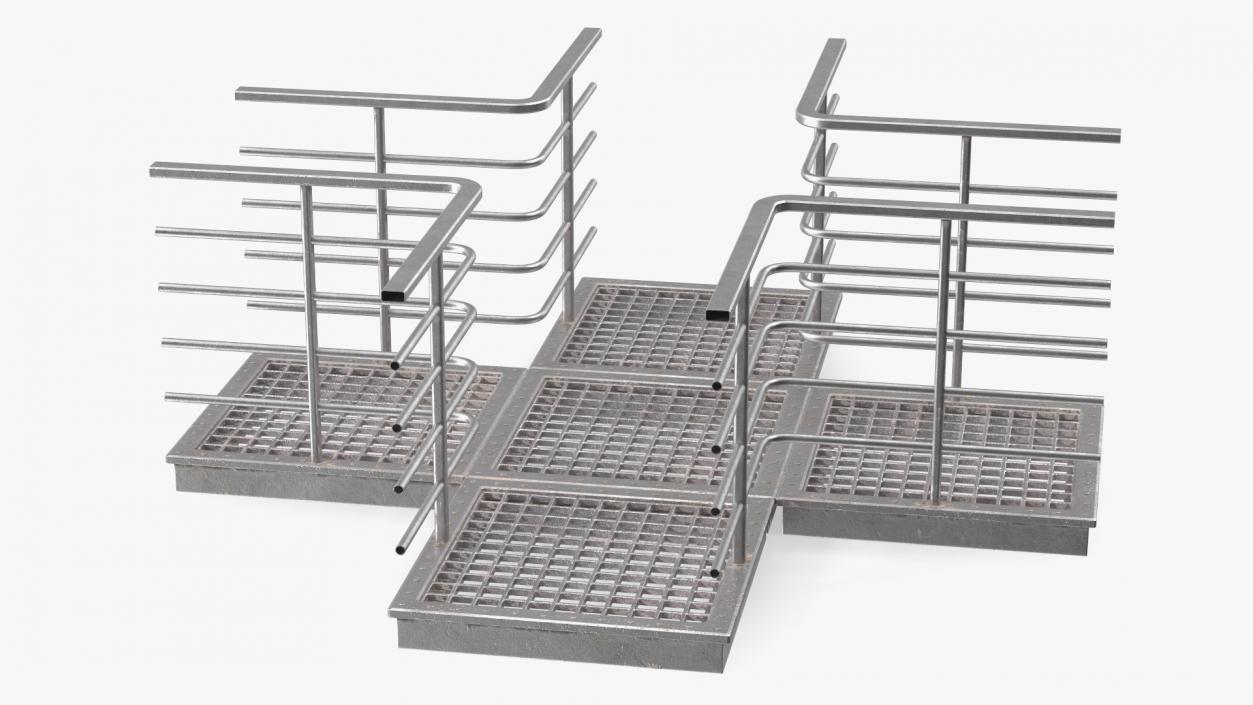 3D Mezzanine Catwalk Crossroads model