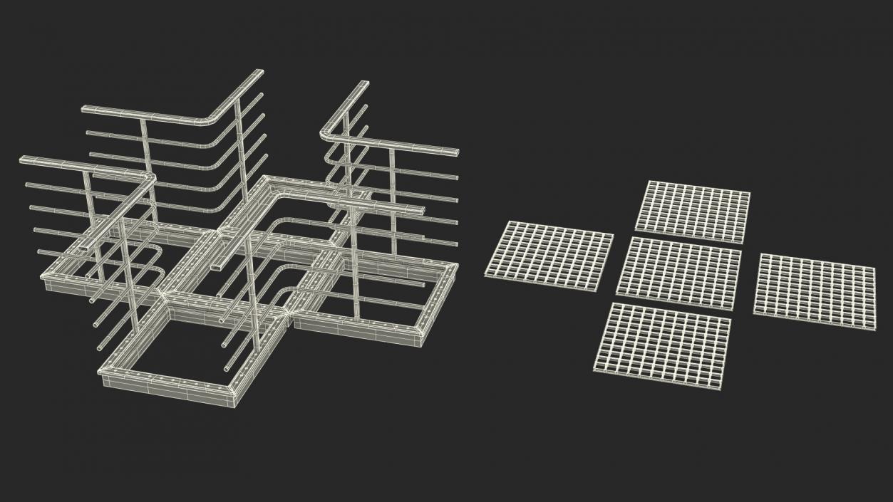 3D Mezzanine Catwalk Crossroads model