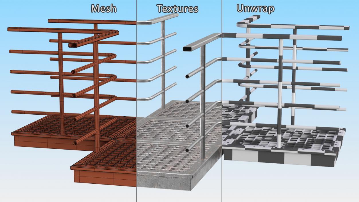 3D Mezzanine Catwalk Crossroads model