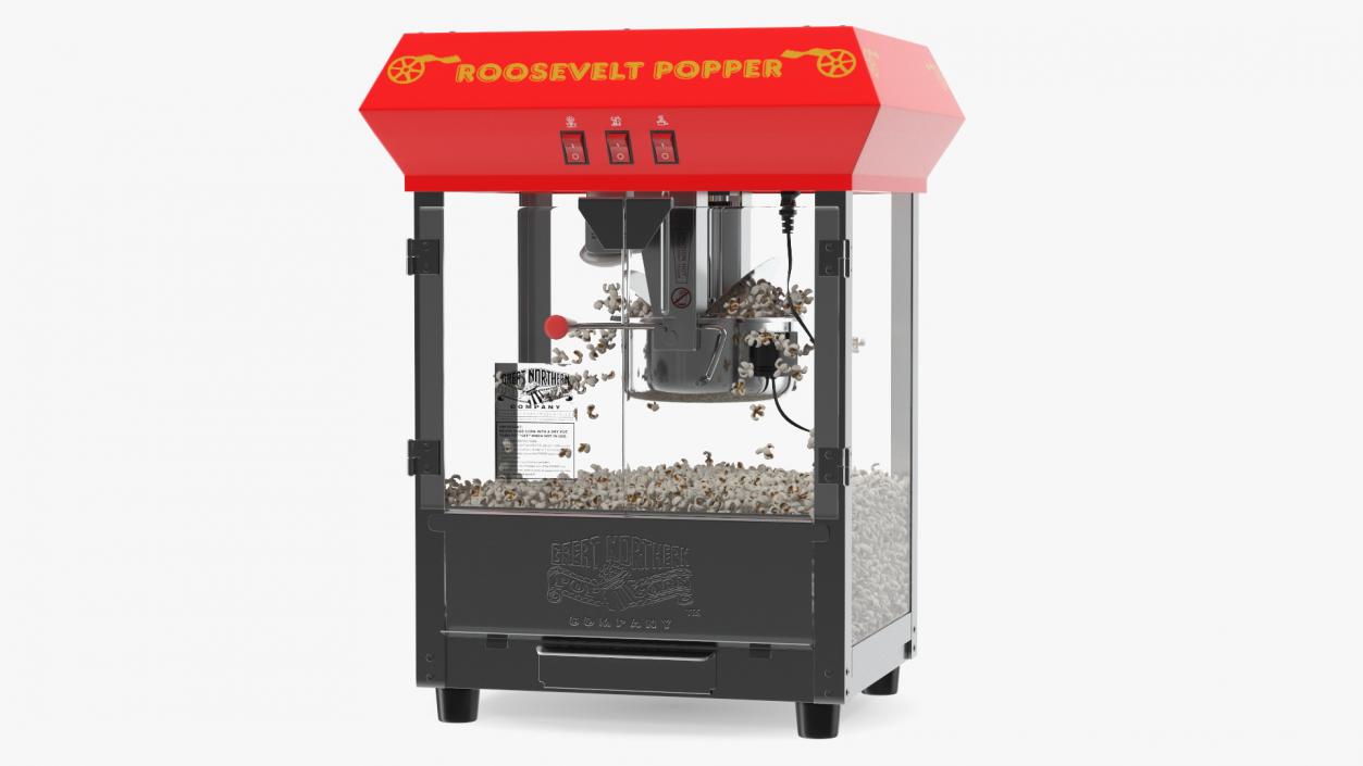 Great Northern Antique Style Popcorn Machine 3D model