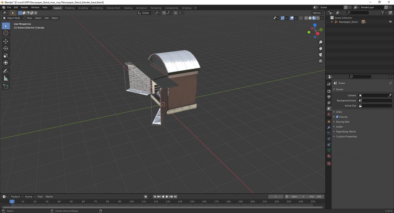 3D model Newspaper Stand