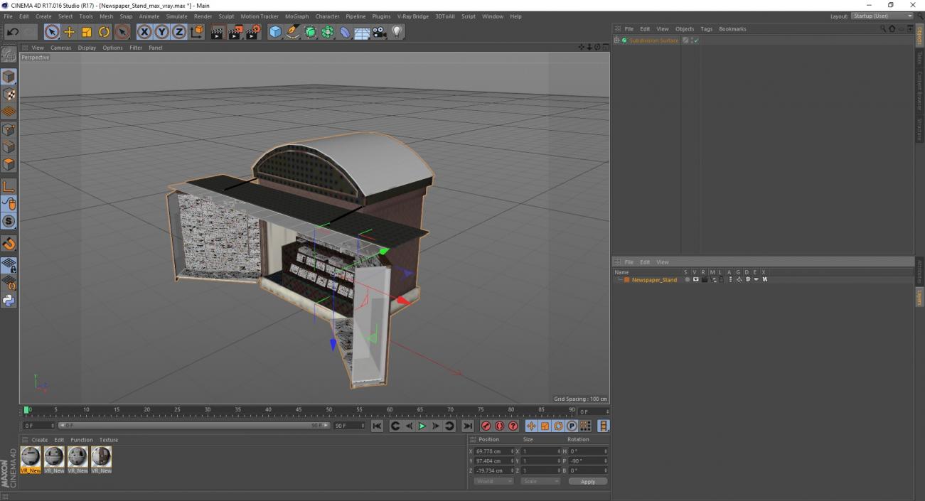 3D model Newspaper Stand