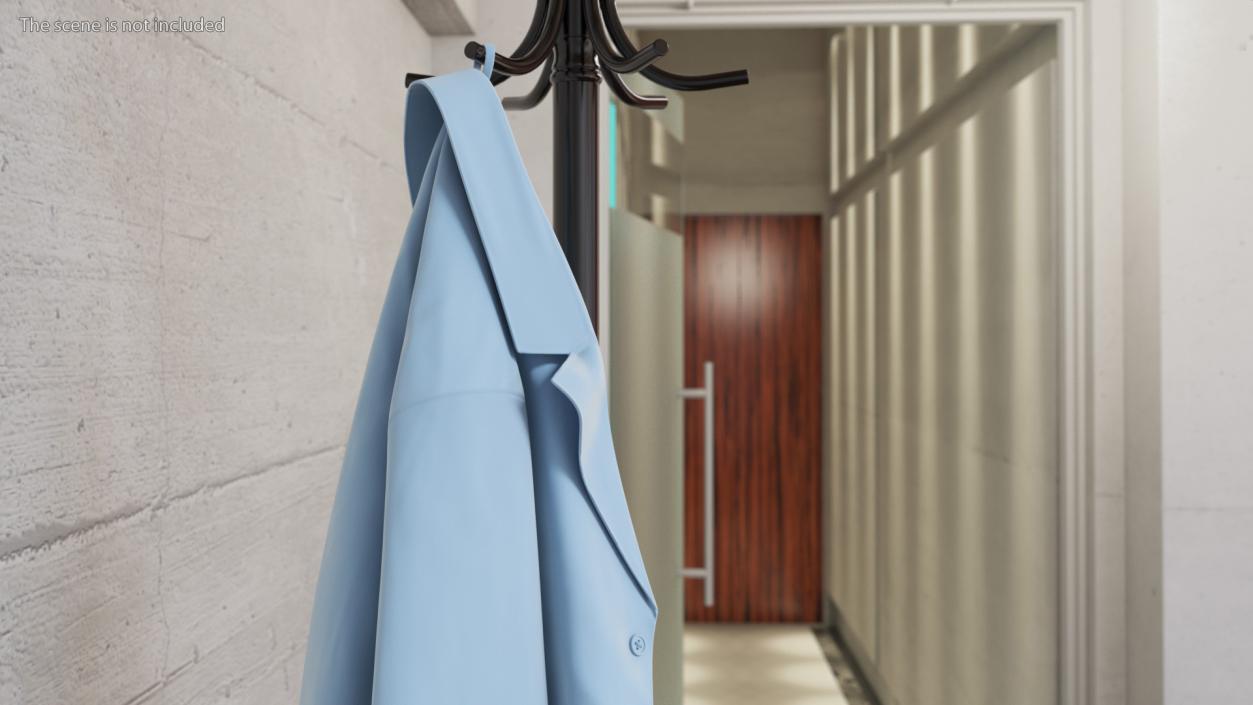 3D Lab Coat Blue Hanging