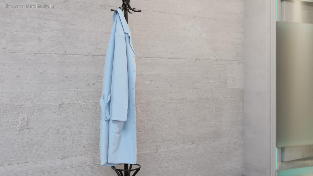 3D Lab Coat Blue Hanging