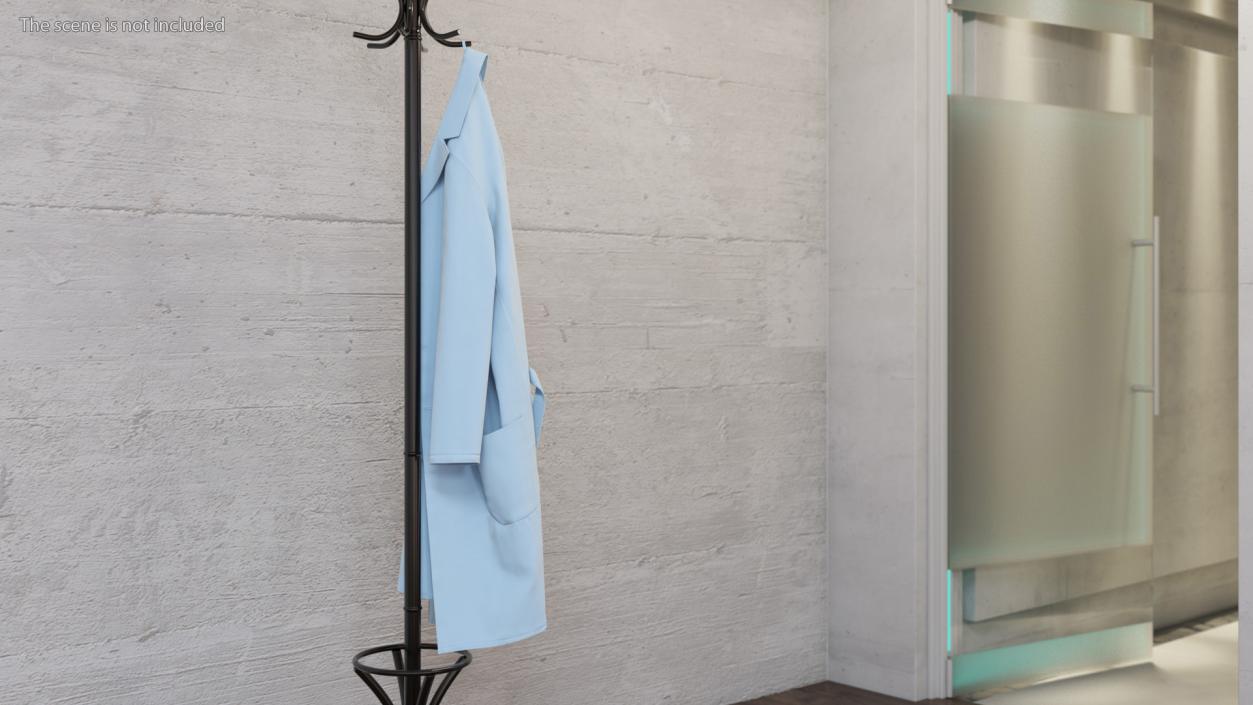 3D Lab Coat Blue Hanging