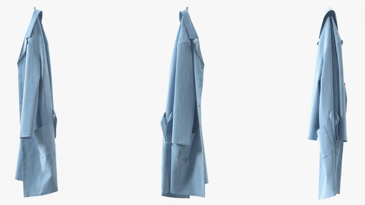 3D Lab Coat Blue Hanging