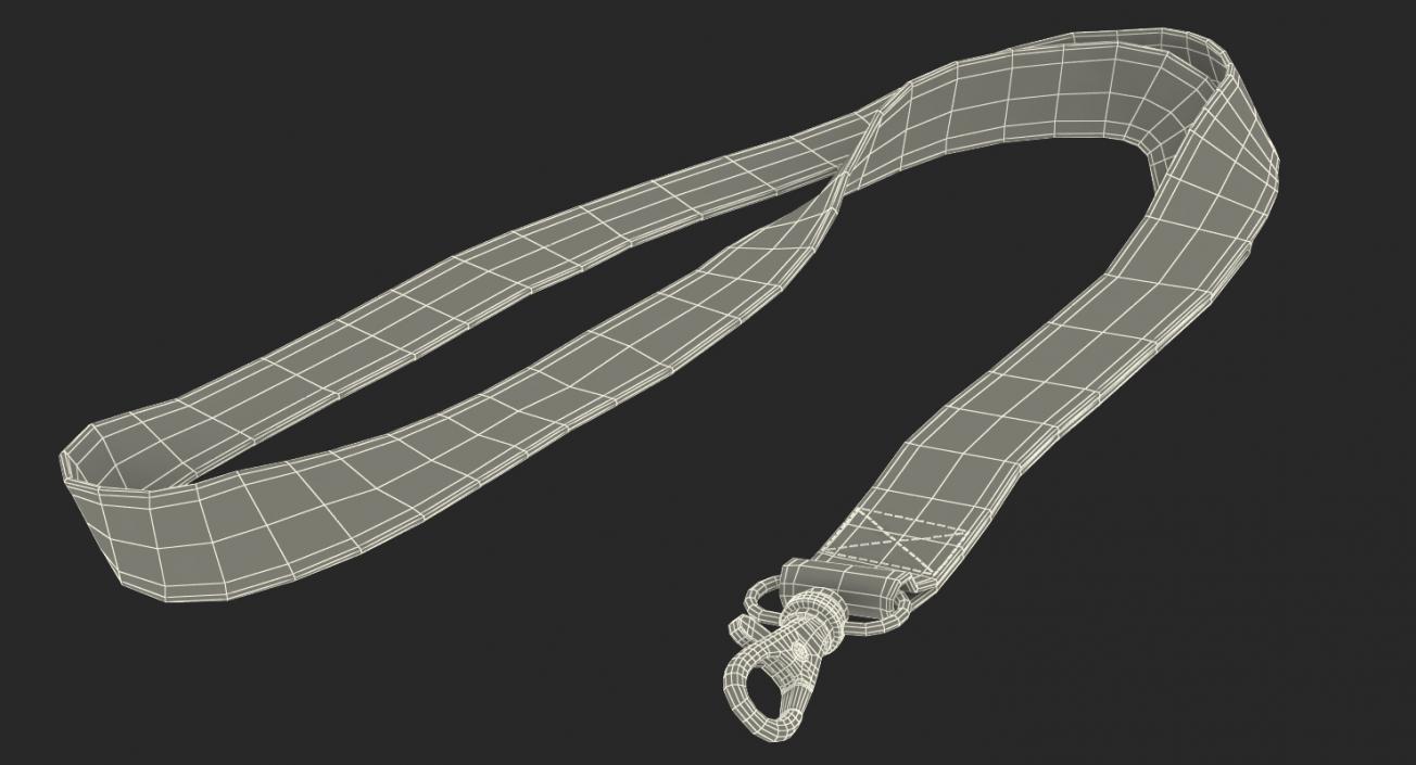 Red Visitor Lanyard 3D model