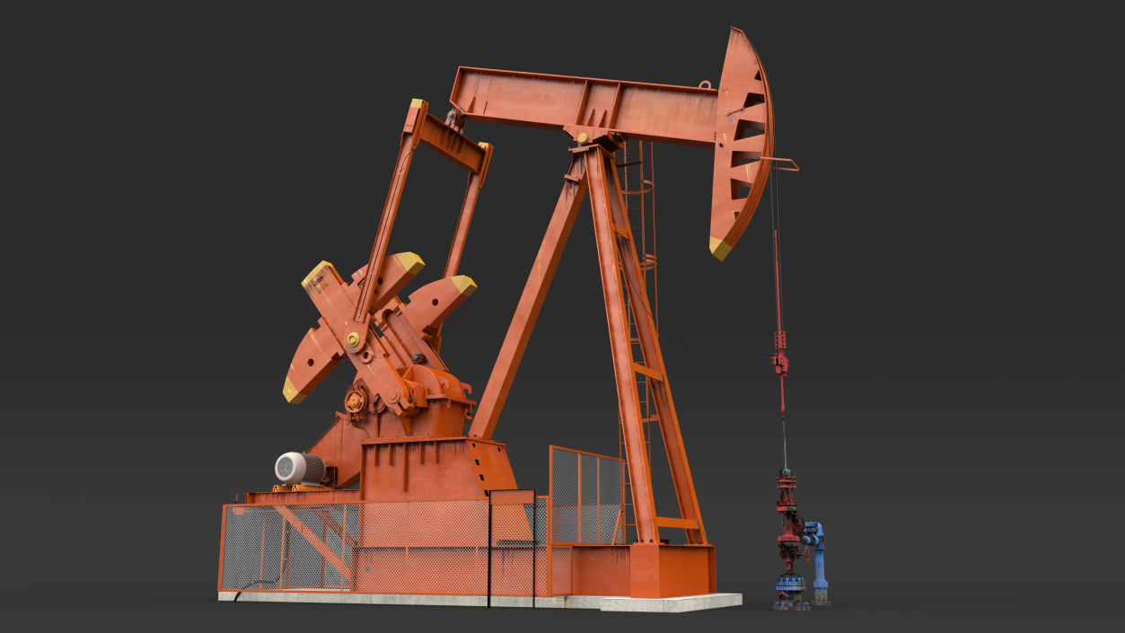 3D Oil Well Pump Jack model