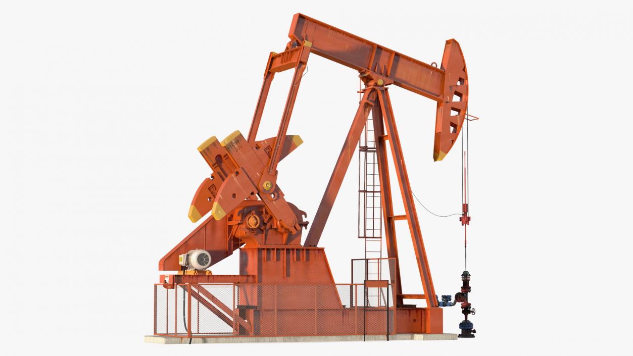 3D Oil Well Pump Jack model