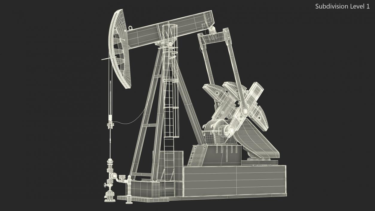 3D Oil Well Pump Jack model