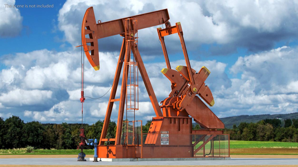 3D Oil Well Pump Jack model