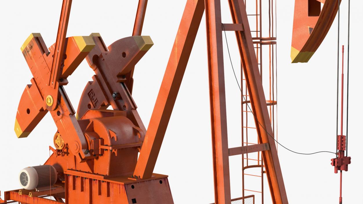 3D Oil Well Pump Jack model