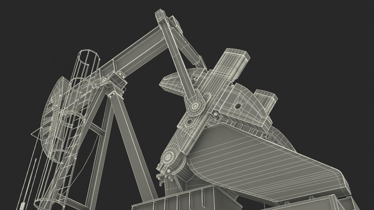 3D Oil Well Pump Jack model