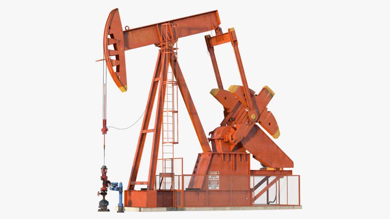 3D Oil Well Pump Jack model