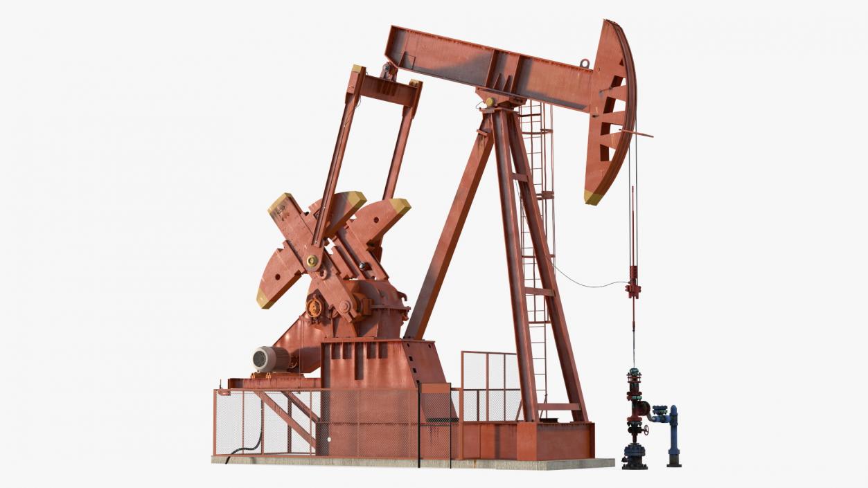 3D Oil Well Pump Jack model