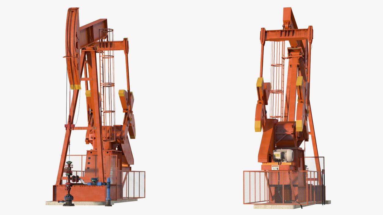 3D Oil Well Pump Jack model