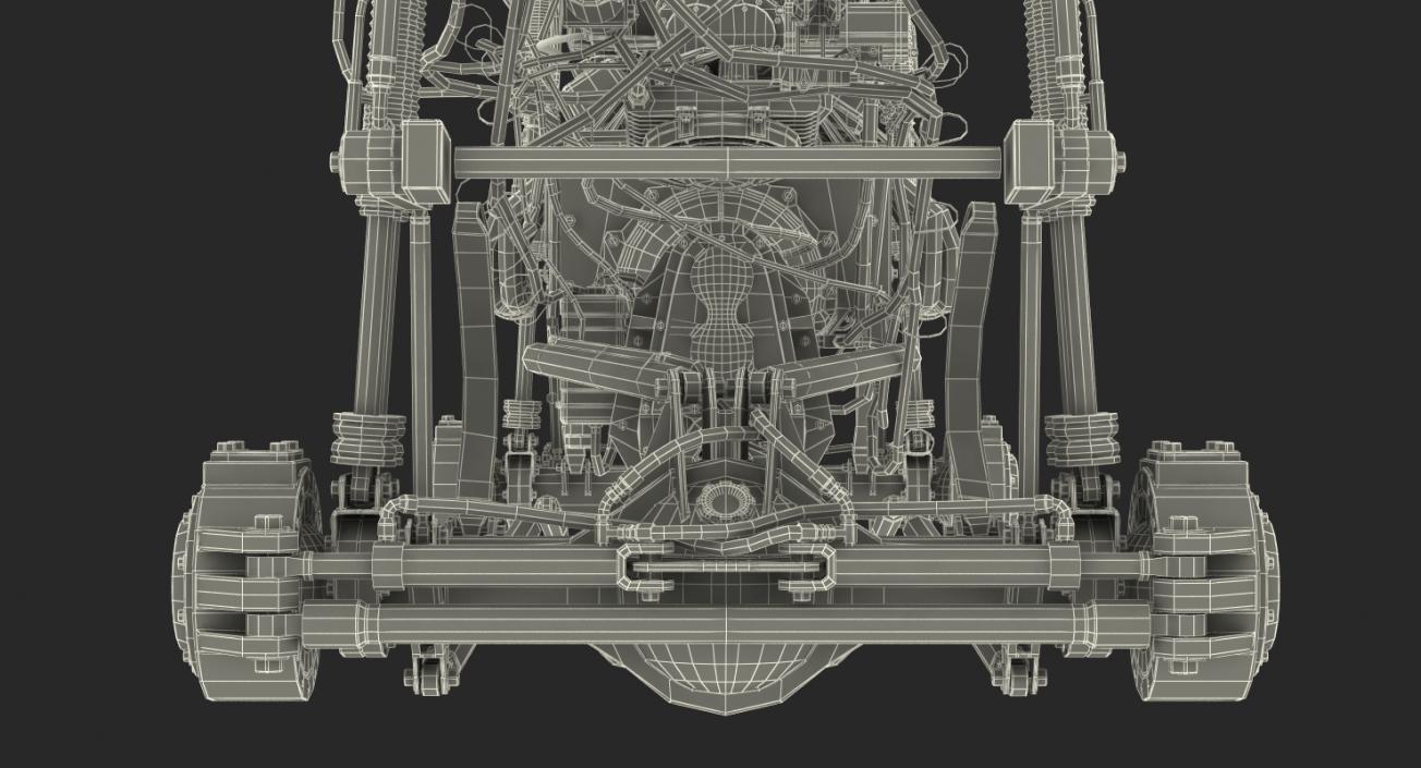 Monster Truck Bigfoot Engine and Chasis 3D model