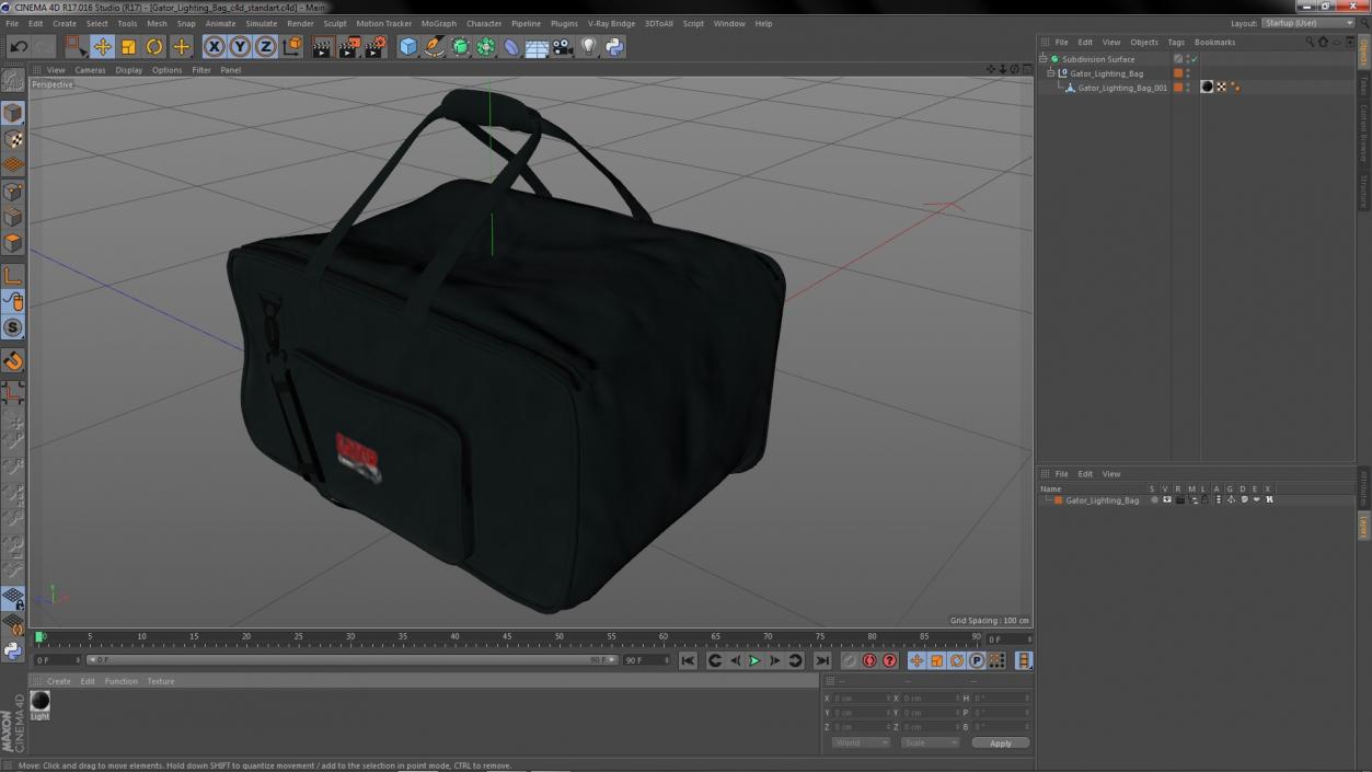 3D Gator Lighting Bag model