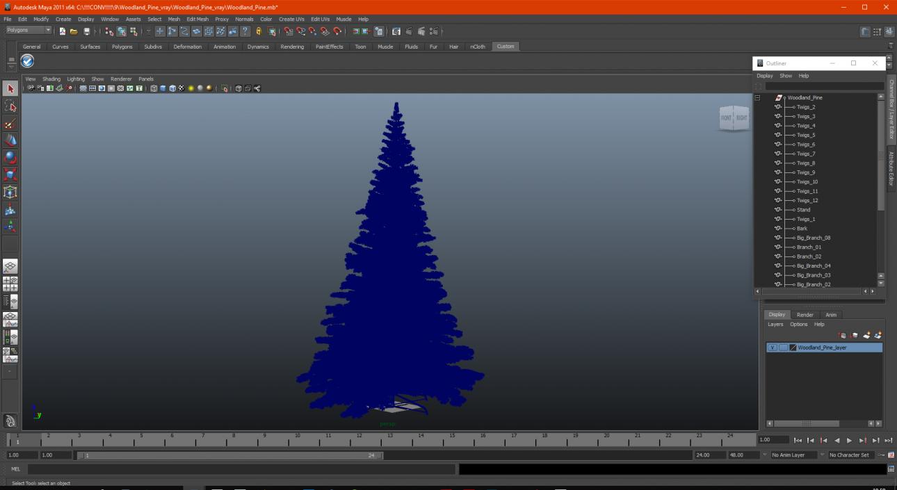 3D Woodland Pine model