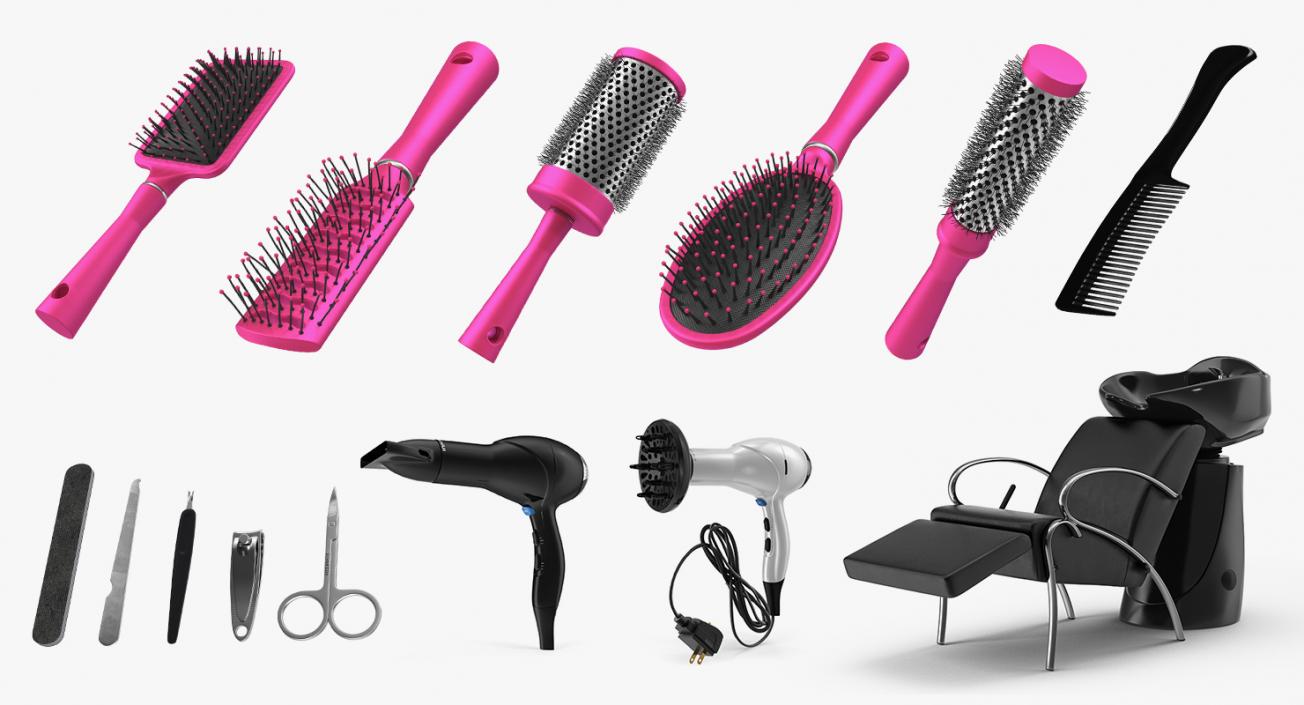 3D Beauty Salon Equipment Collection model