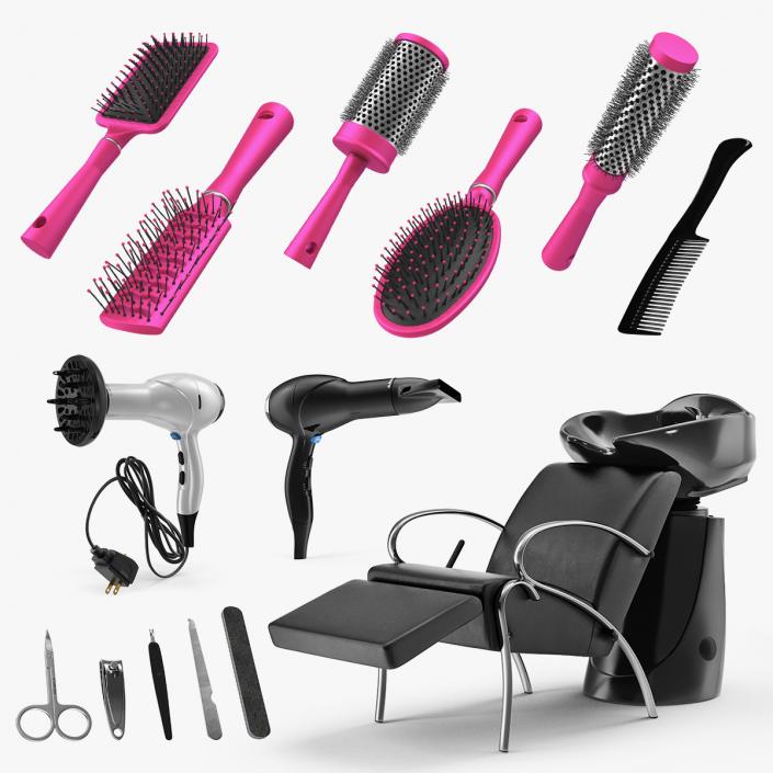 3D Beauty Salon Equipment Collection model