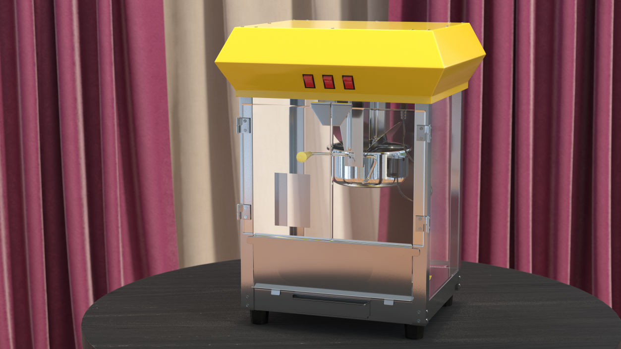 3D Empty Popcorn Popper Machine model