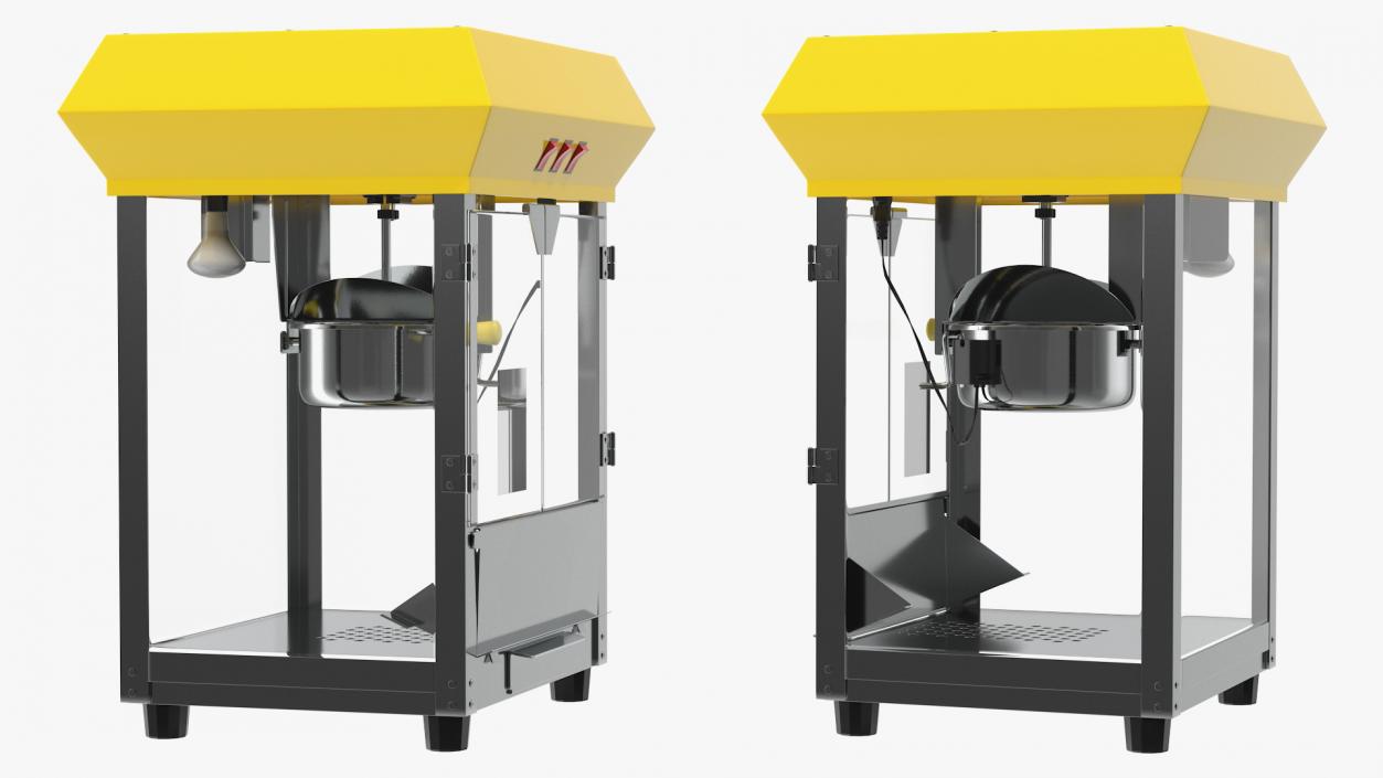 3D Empty Popcorn Popper Machine model