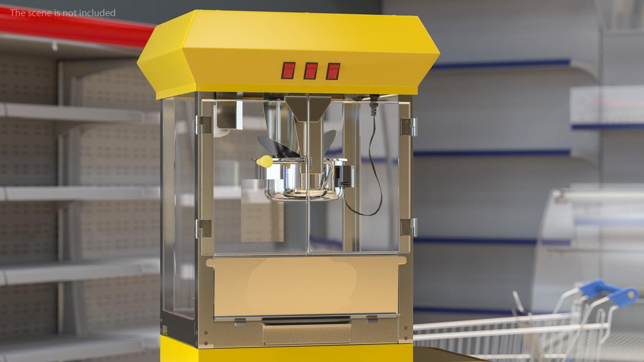 3D Empty Popcorn Popper Machine model