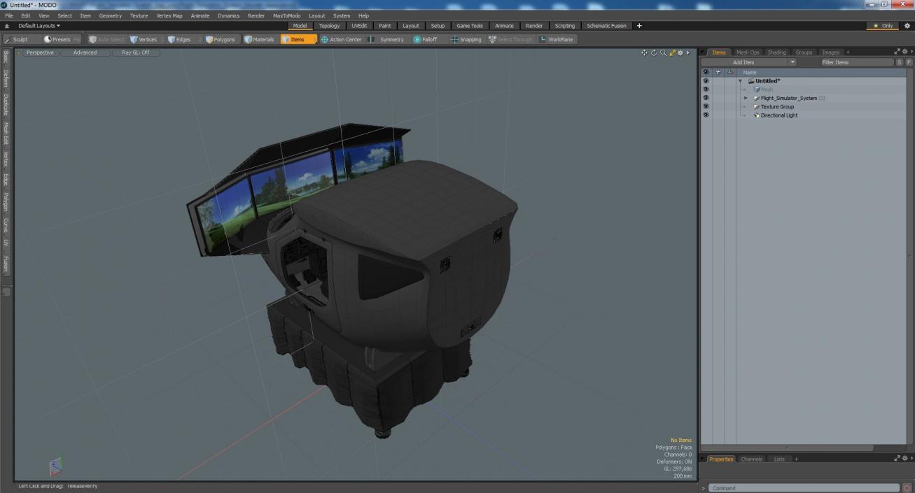 3D Flight Simulator System model