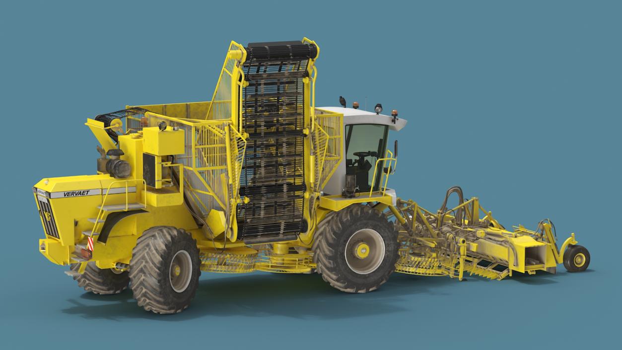 3D Vervaet 17T Beet Harvester Dusty Yellow Rigged