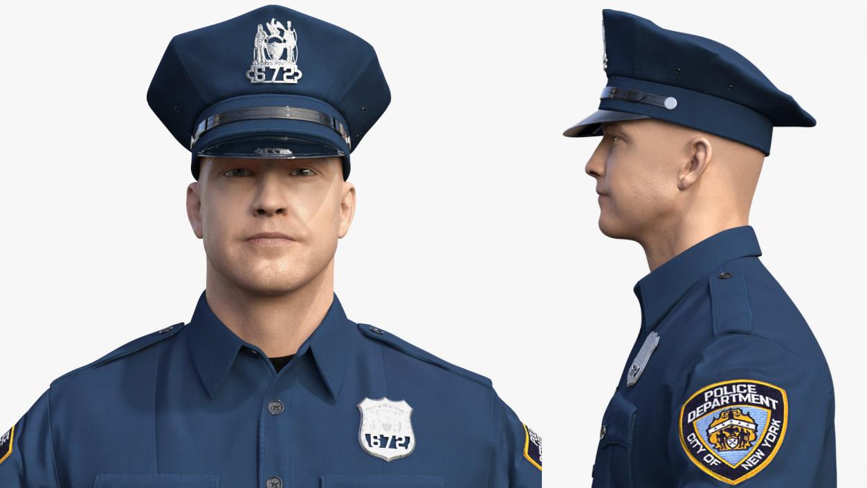 3D model NYPD Cop T-Pose