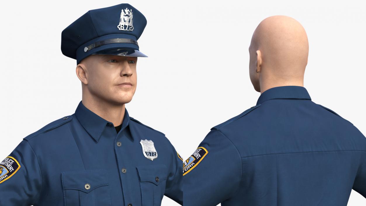 3D model NYPD Cop T-Pose