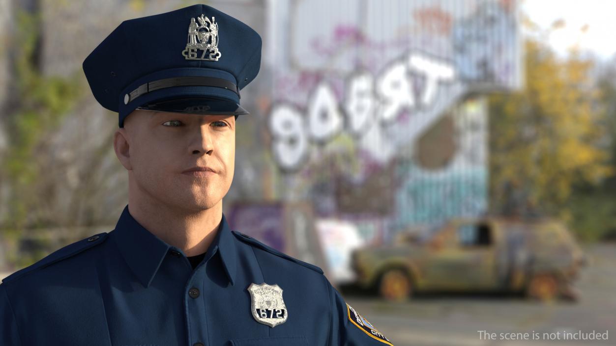 3D model NYPD Cop T-Pose