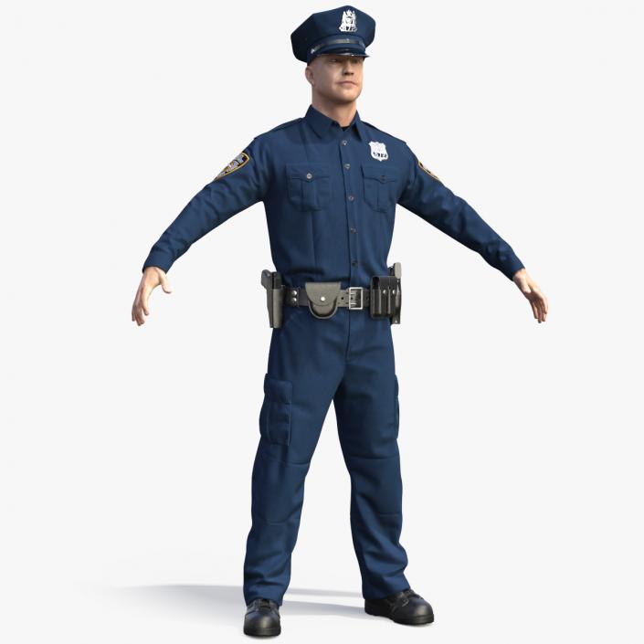 3D model NYPD Cop T-Pose