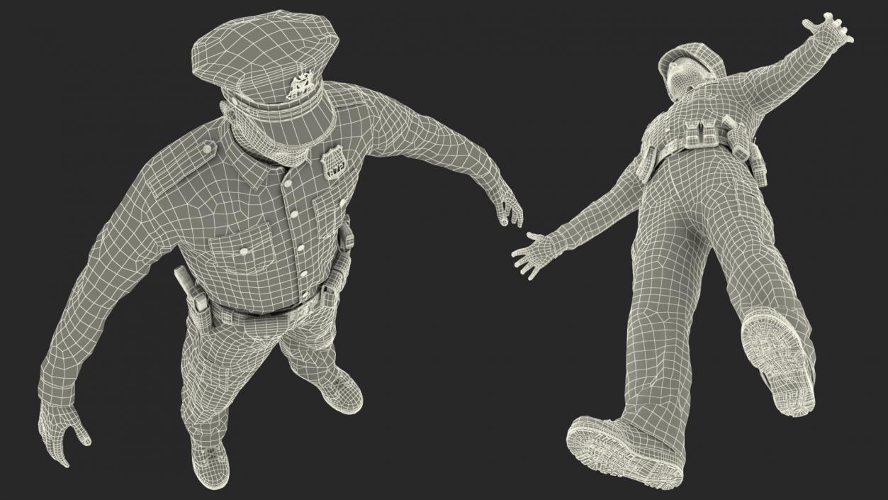 3D model NYPD Cop T-Pose