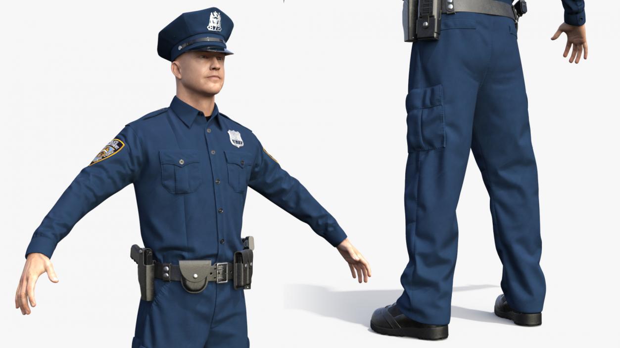 3D model NYPD Cop T-Pose