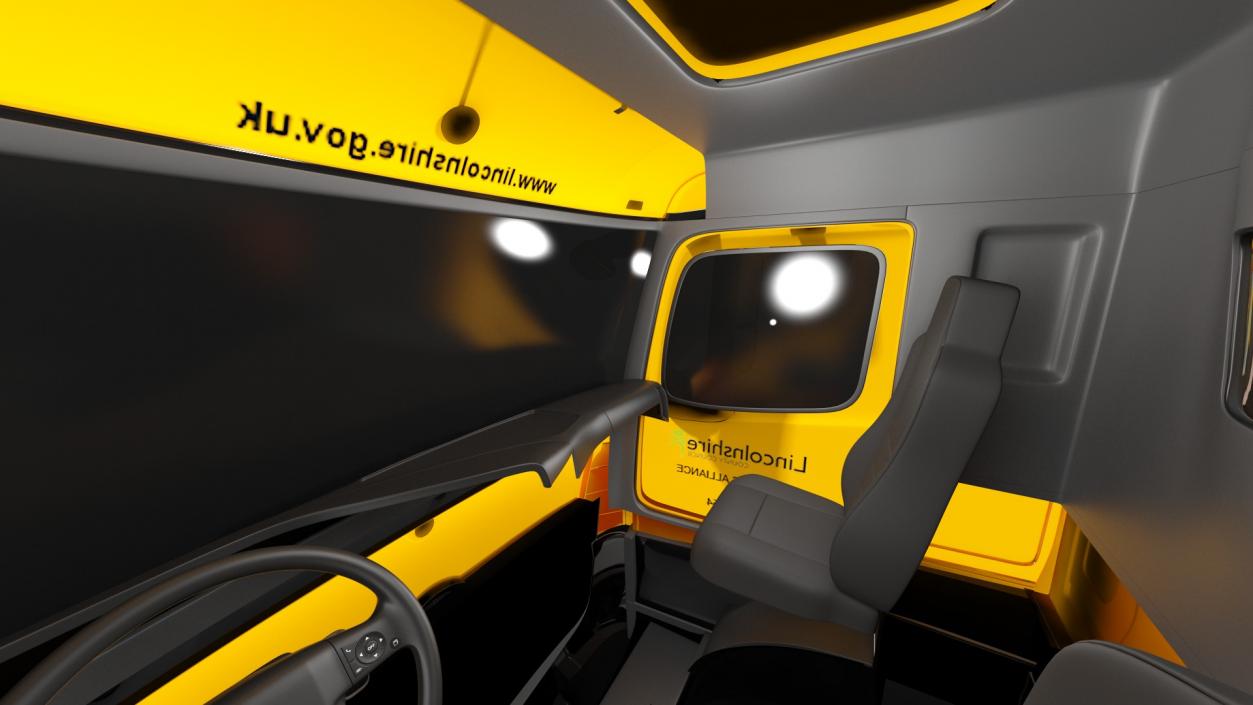 3D Mercedes 8x6 Arocs Gritter Truck Simple Interior model